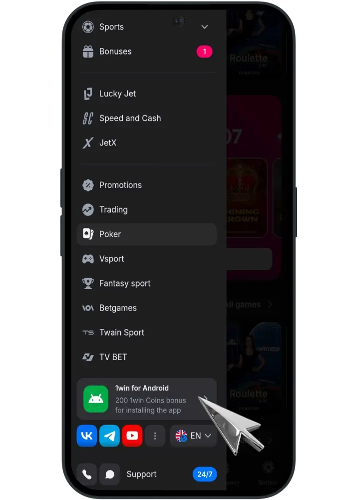 1win India apk